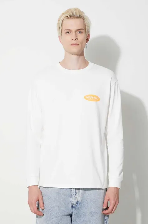 Βαμβακερή μπλούζα με μακριά μανίκια Gramicci Original Freedom Oval Longsleeve Tee χρώμα: άσπρο, G3FU.T072