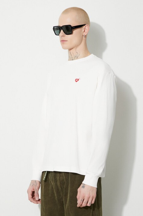 Human Made cotton longsleeve top Graphic white color HM26CS009