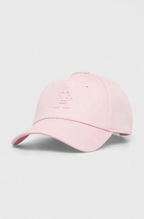Βαμβακερό καπέλο του μπέιζμπολ Tommy Hilfiger χρώμα: ροζ