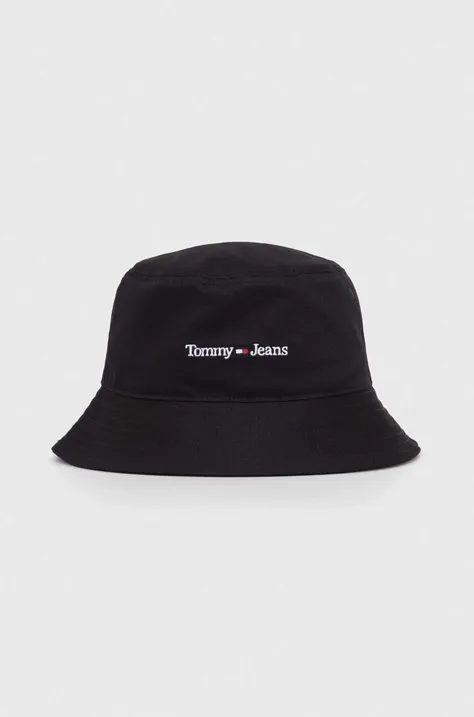 Tommy Jeans kapelusz bawełniany kolor czarny bawełniany