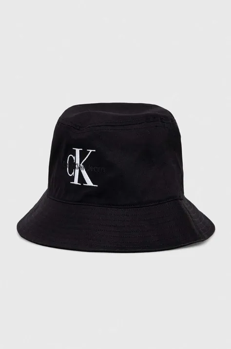 Pamučni šešir Calvin Klein Jeans boja: crna, pamučni, K60K611029