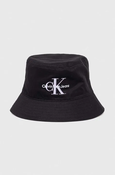 Шляпа из хлопка Calvin Klein Jeans цвет чёрный хлопковая