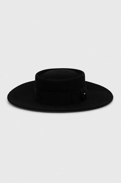 Volnen klobuk Weekend Max Mara črna barva