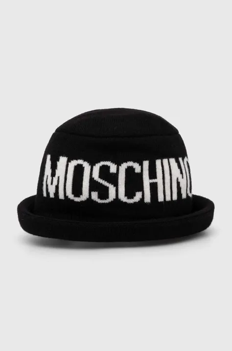 Kapa s primesjo volne Moschino črna barva