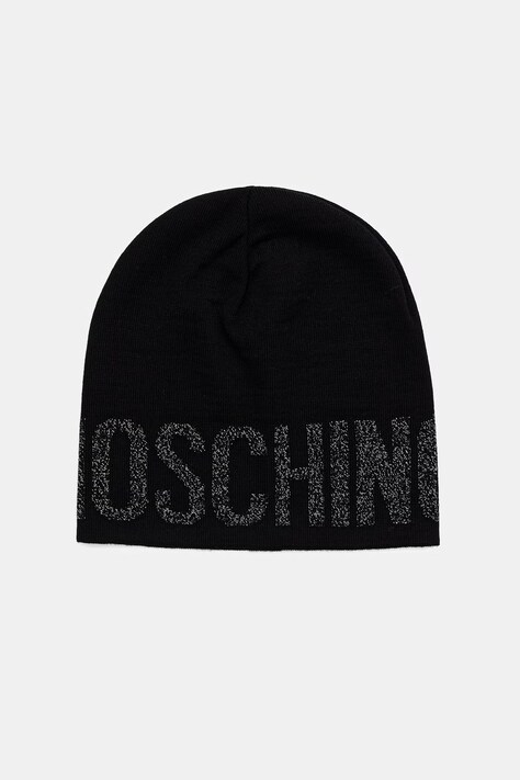Moschino čepice dámská s příměsí vlny černá M2997 65165