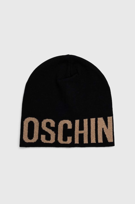 Μάλλινο σκουφί Moschino χρώμα: μπεζ, M2997 65165