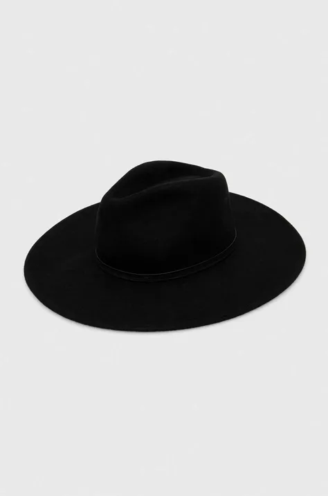 Coccinelle kapelusz wełniany kolor czarny wełniany