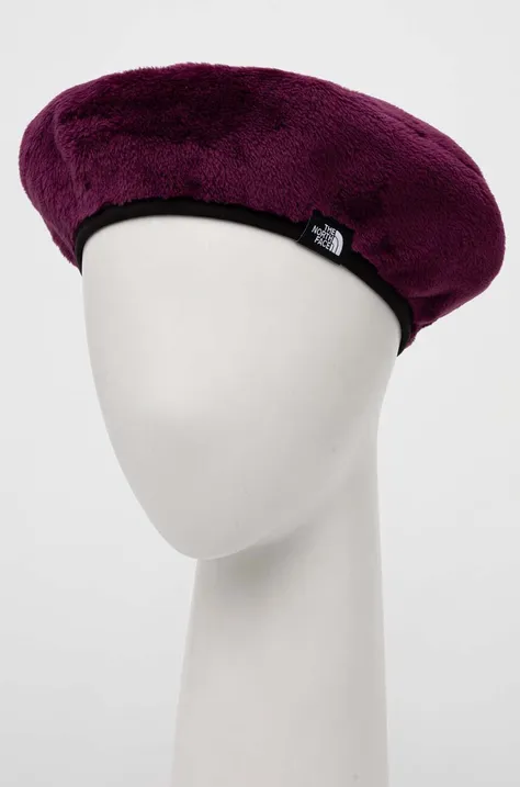 The North Face beret kolor fioletowy