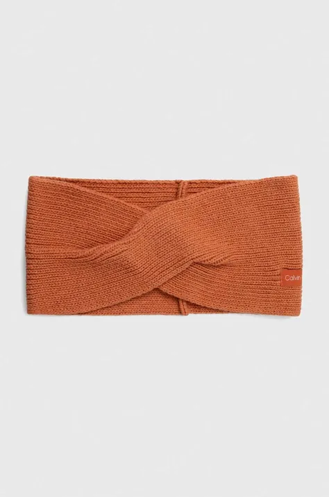 Čelenka Calvin Klein oranžová farba