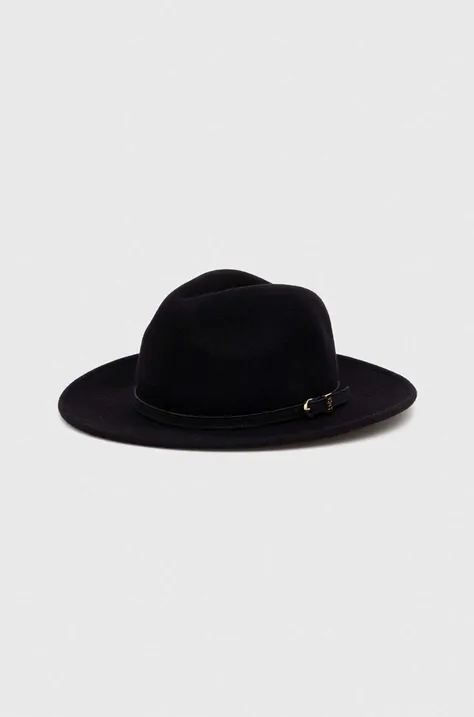 Tommy Hilfiger kapelusz wełniany kolor czarny wełniany