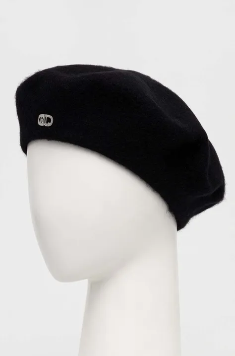Lauren Ralph Lauren beret wełniany kolor czarny wełniany