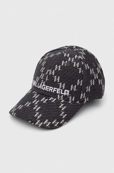 Καπέλο Karl Lagerfeld χρώμα: γκρι