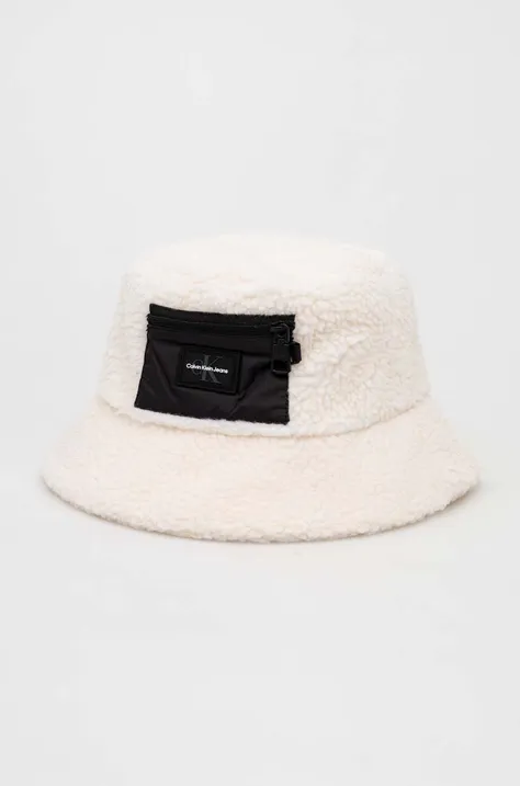 Calvin Klein Jeans kapelusz kolor biały