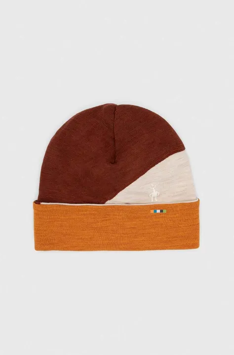 Smartwool czapka Thermal Merino kolor pomarańczowy wełniana