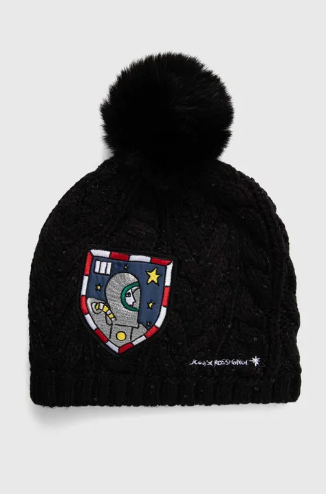 Kapa s dodatkom vune Rossignol JCC boja: crna, od debelog pletiva