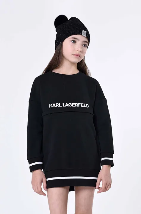 Детская шапка Karl Lagerfeld цвет чёрный из тонкого трикотажа