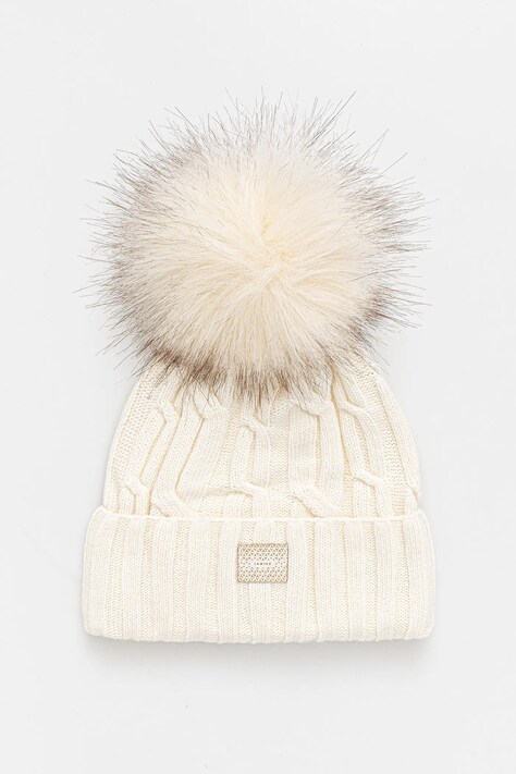 Jamiks czapka dziecięca KIRSTEN kolor beżowy