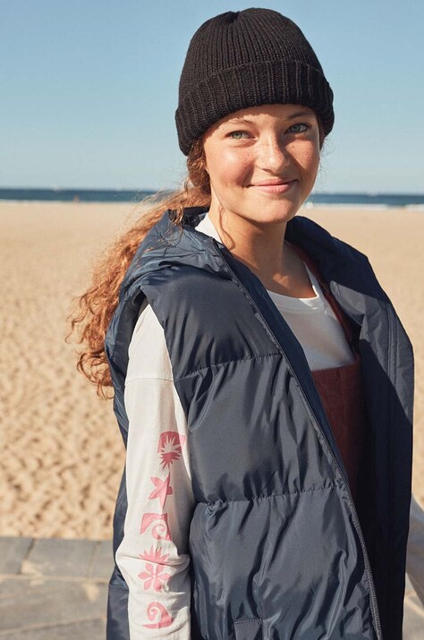 Детская шапка Roxy DREAMY SUMMER HDWR цвет чёрный из тонкого трикотажа