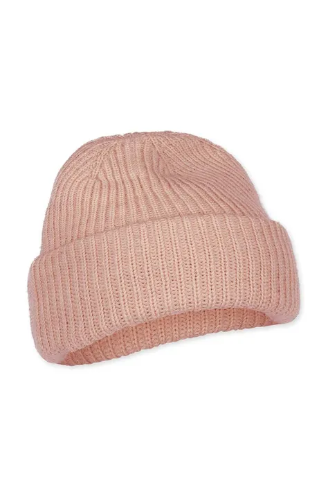 Παιδικό μάλλινο καπέλο Konges Sløjd χρώμα: ροζ