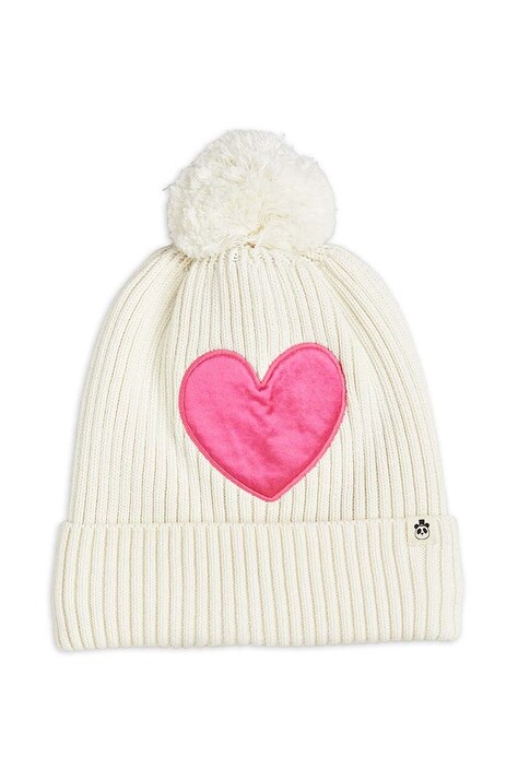 Детская хлопковая шапка Mini Rodini цвет белый хлопковая