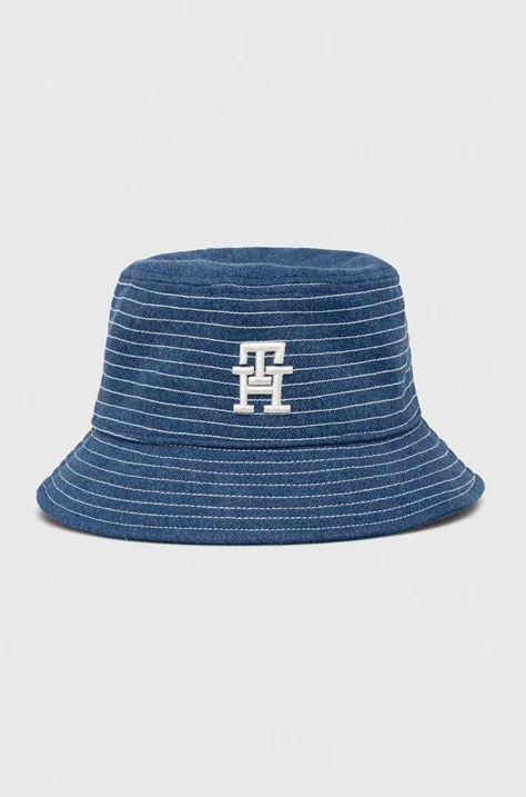 Tommy Hilfiger kapelusz dziecięcy kolor niebieski bawełniany
