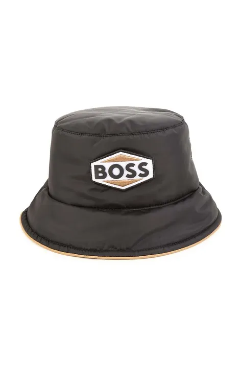 Otroški klobuk BOSS črna barva