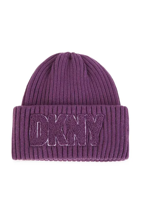 Детская шапка Dkny цвет фиолетовый