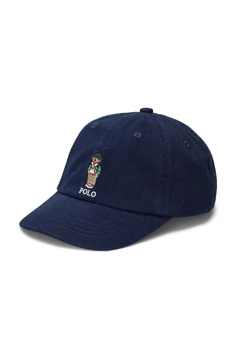 Παιδικό βαμβακερό καπέλο μπέιζμπολ Polo Ralph Lauren χρώμα: ναυτικό μπλε