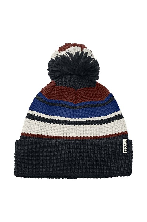 Jack Wolfskin caciula copii POMPOM BEANIE culoarea albastru marin