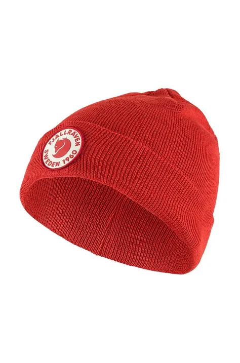 Fjallraven czapka dziecięca Kids 1960 Logo Hat kolor czerwony