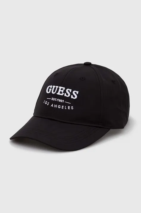 Kapa sa šiltom Guess boja: crna, s aplikacijom