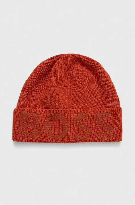 Kapa s dodatkom vune BOSS boja: narančasta, od tanke pletenine