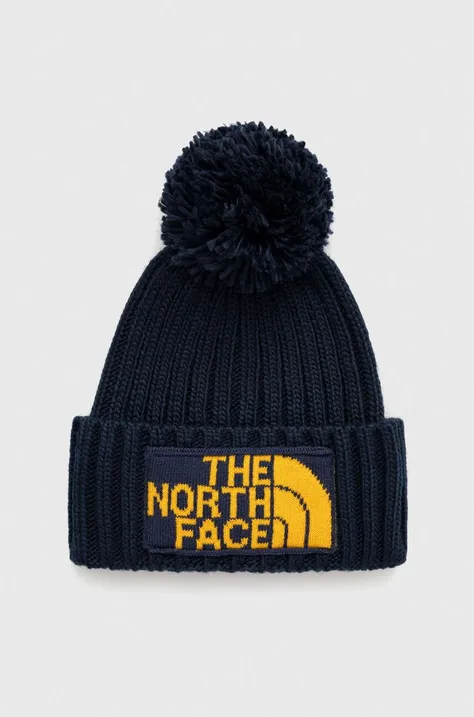 The North Face czapka kolor granatowy z grubej dzianiny
