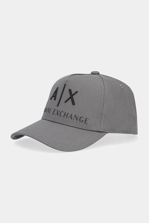 Armani Exchange czapka z daszkiem kolor brązowy z aplikacją 954039 CC513