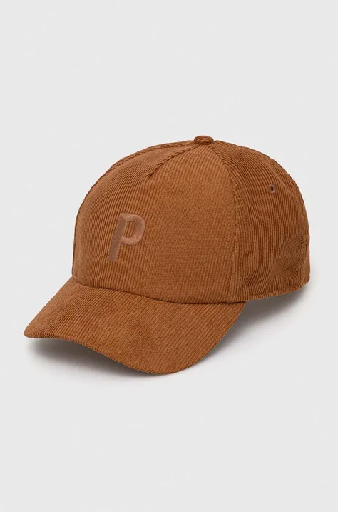 Pepe Jeans czapka z daszkiem kolor brązowy gładka