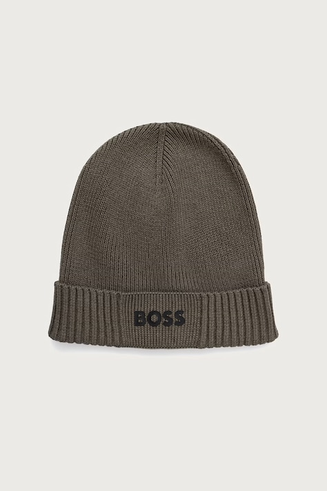 BOSS Green Čiapka pánska s prímesou vlny Asic_Beanie-X zelená 50499423