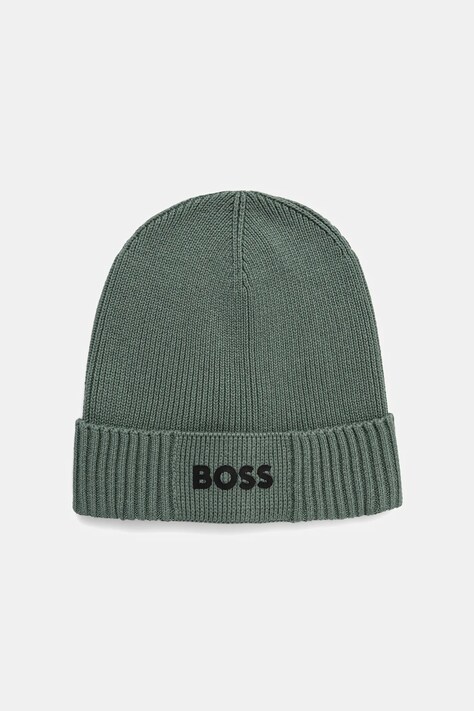 BOSS Green căciulă de lână BOSS GREEN culoarea verde, 50499423
