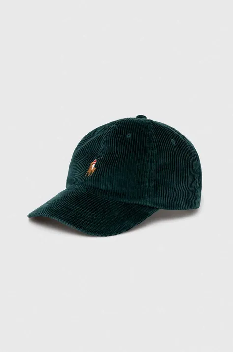 Βαμβακερό καπέλο του μπέιζμπολ Polo Ralph Lauren χρώμα: πράσινο