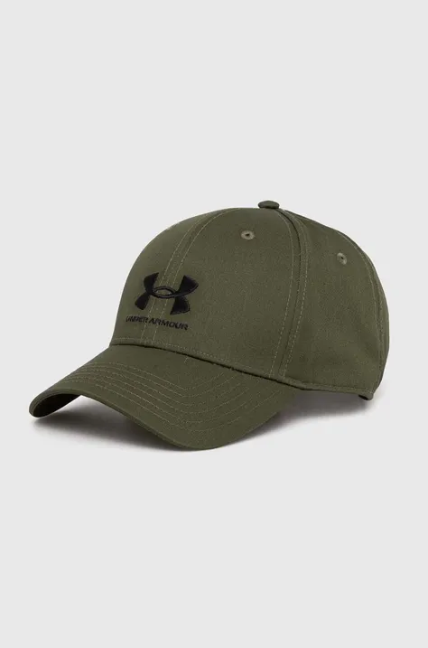 Kapa sa šiltom Under Armour boja: zelena, s aplikacijom