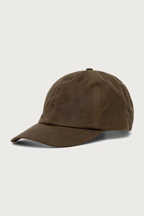 Barbour Czapka bejsbolówka męska bawełniana brązowa MHA0005