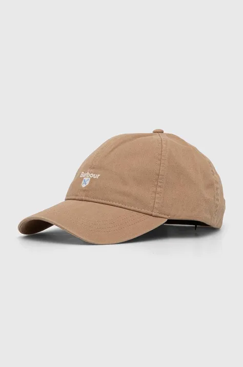 Βαμβακερό καπέλο του μπέιζμπολ Barbour χρώμα: μαύρο
