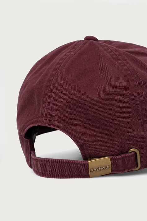 Barbour Bejzbalová čiapka bavlnená pánska burgundská MHA0274