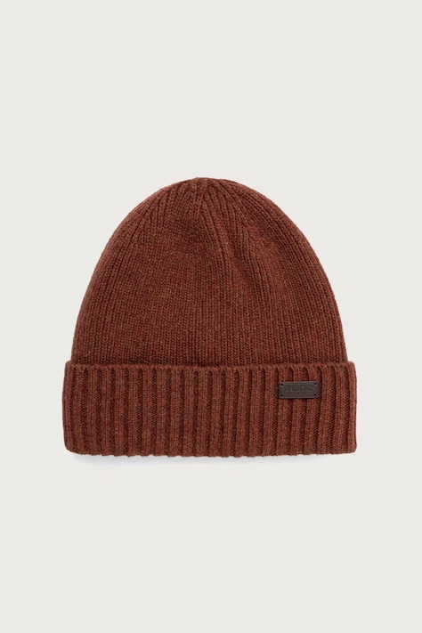 Barbour Căciulă de bărbați cu lână Carlton Beanie portocalie MHA0449
