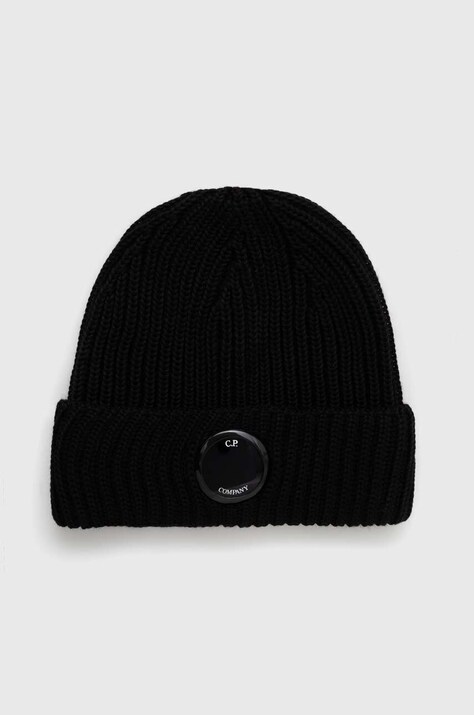 C.P. Company berretto in lana EXTRAFINE MERINO WOOL LENS BEANIE 15CMAC272A005509A