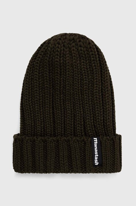Manastash căciulă 90'S Logo Beanie Ii culoarea verde, din tricot gros, 7923974005