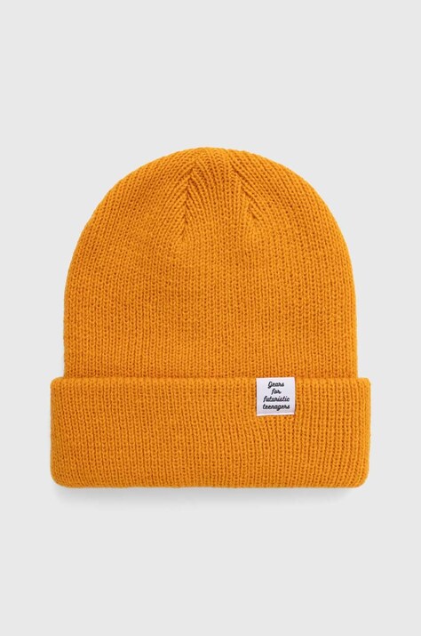 Kapa Human Made Classic Beanie boja: žuta, od tanke pletenine, HM26GD020