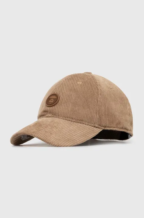 Βαμβακερό καπέλο του μπέιζμπολ AAPE Cotton Corduroy χρώμα: μπεζ, ACP5223