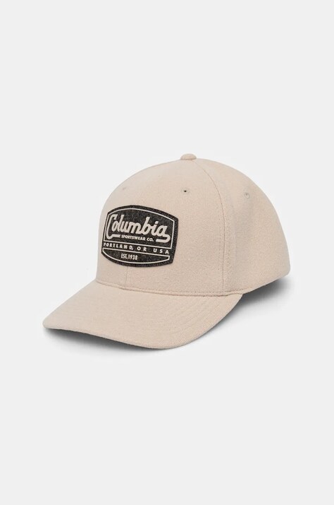 Кепка Columbia цвет бежевый с аппликацией