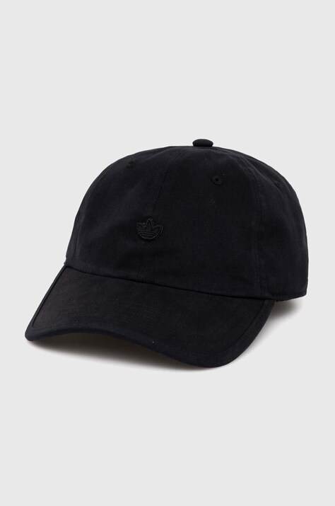 Pamučna kapa sa šiltom adidas Originals Premium Essentials Dad Cap boja: crna, bez uzorka, IC3031