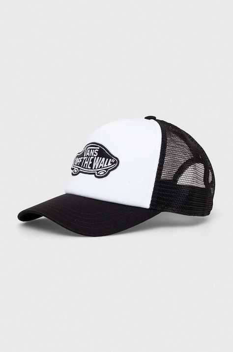 Шапка с козирка Vans в черно с апликация